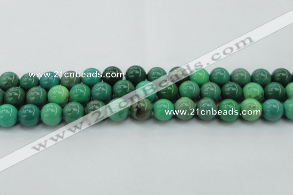 CAG7907 15.5 inches 14mm round grass agate beads wholesale