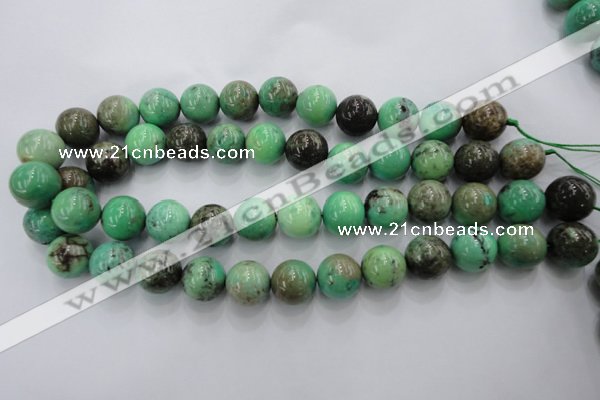 CAG7908 15.5 inches 18mm round grass agate beads wholesale