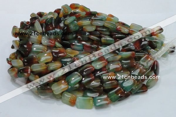 CAG791 15.5 inches 13*18mm rectangle rainbow agate gemstone beads