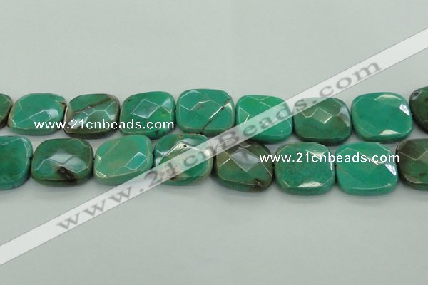 CAG7919 15.5 inches 35*35mm faceted square grass agate beads