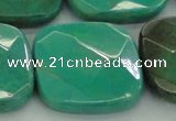 CAG7920 15.5 inches 40*40mm faceted square grass agate beads