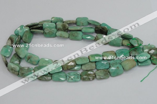 CAG7924 15.5 inches 12*16mm faceted rectangle grass agate beads