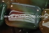 CAG794 15.5 inches 30*40mm rectangle rainbow agate gemstone beads