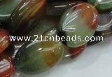 CAG796 15.5 inches 18*25mm oval rainbow agate gemstone beads