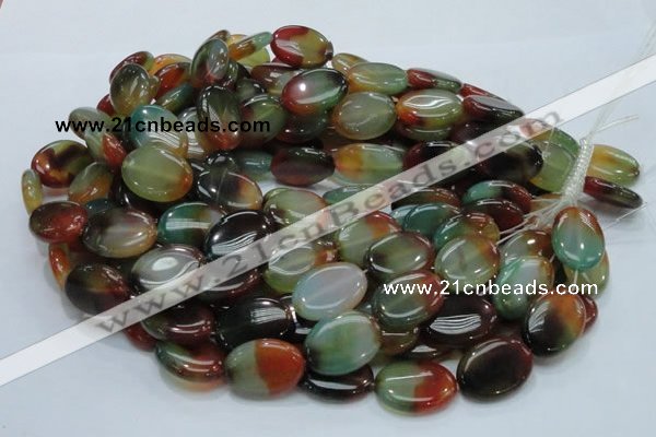 CAG798 15.5 inches 18*25mm oval rainbow agate gemstone beads