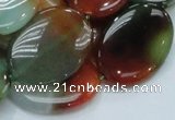 CAG799 15.5 inches 22*30mm oval rainbow agate gemstone beads