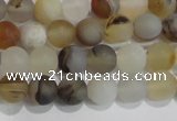 CAG8010 15.5 inches 4mm round matte Montana agate gemstone beads