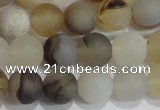 CAG8012 15.5 inches 8mm round matte Montana agate gemstone beads