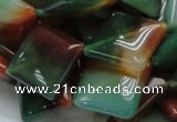 CAG804 15.5 inches 20*20mm diamond rainbow agate gemstone beads