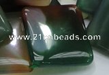 CAG805 15.5 inches 30*30mm diamond rainbow agate gemstone beads