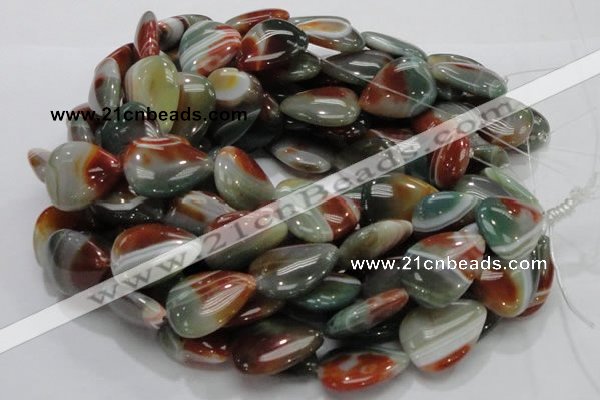 CAG808 15.5 inches 22*30mm flat teardrop rainbow agate gemstone beads
