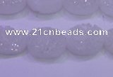 CAG8150 7.5 inches 10*14mm oval white plated druzy agate beads