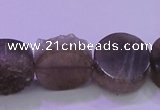 CAG8434 15.5 inches 18mm coin grey druzy agate gemstone beads