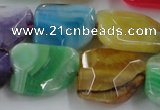 CAG8506 15.5 inches 15*20mm - 18*25mm freeform dragon veins agate beads