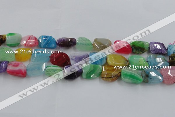 CAG8506 15.5 inches 15*20mm - 18*25mm freeform dragon veins agate beads
