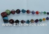 CAG8526 15.5 inches 9*10mm - 23*24mm cube dragon veins agate beads