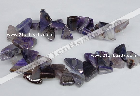 CAG8541 Top drilled 15*20mm - 25*30mm freeform dragon veins agate beads