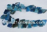 CAG8544 Top drilled 15*20mm - 25*30mm freeform dragon veins agate beads