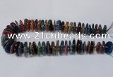 CAG8565 6*22mm - 10*26mm tyre dragon veins agate beads wholesale