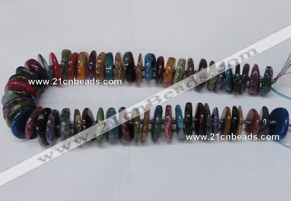 CAG8565 6*22mm - 10*26mm tyre dragon veins agate beads wholesale