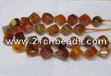 CAG8572 15.5 inches 15*16mm - 17*18mm cube dragon veins agate beads