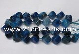 CAG8575 15.5 inches 15*16mm - 17*18mm cube dragon veins agate beads