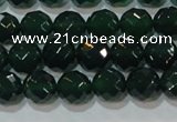 CAG8580 15.5 inches 10mm faceted round green agate gemstone beads