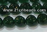 CAG8584 15.5 inches 12mm faceted round green agate gemstone beads