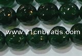 CAG8585 15.5 inches 14mm faceted round green agate gemstone beads