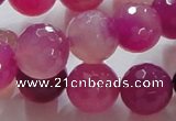 CAG864 15.5 inches 14mm faceted round agate gemstone beads