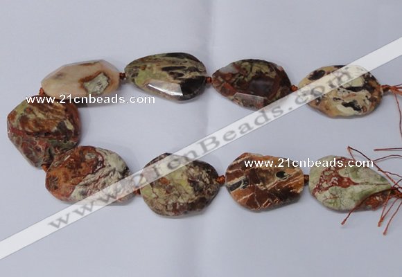 CAG8640 15.5 inches 30*40mm - 35*45mm freeform ocean agate beads