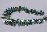 CAG8643 Top drilled 8*20mm - 10*55mm sticks ocean agate beads