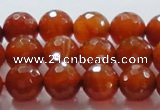 CAG866 15.5 inches faceted round 14mm agate gemstone beads