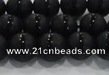 CAG8676 15.5 inches 8mm round matte tibetan agate gemstone beads