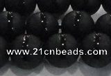 CAG8678 15.5 inches 12mm round matte tibetan agate gemstone beads