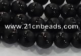 CAG8680 15.5 inches 6mm round matte tibetan agate gemstone beads