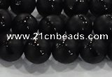 CAG8681 15.5 inches 8mm round matte tibetan agate gemstone beads