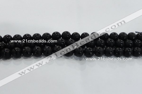 CAG8682 15.5 inches 10mm round matte tibetan agate gemstone beads