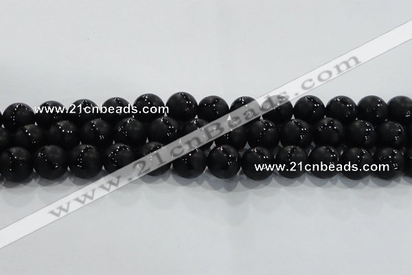 CAG8683 15.5 inches 12mm round matte tibetan agate gemstone beads