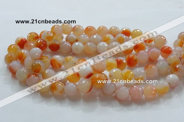 CAG869 15.5 inches 16mm faceted round agate gemstone beads