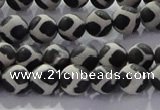 CAG8695 15.5 inches 6mm round matte tibetan agate gemstone beads