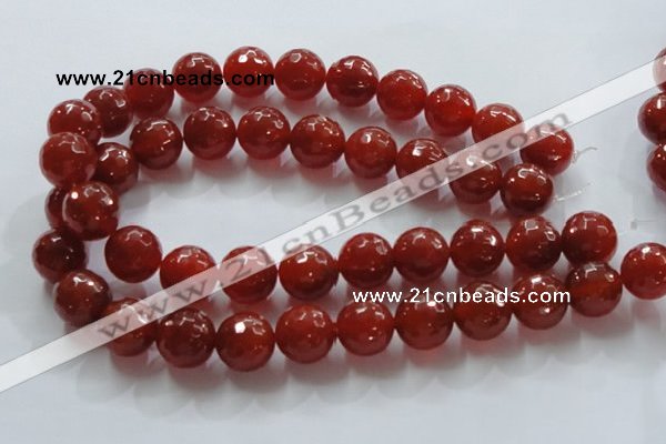 CAG870 15.5 inches 18mm faceted round agate gemstone beads