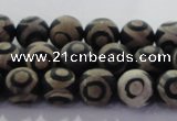 CAG8700 15.5 inches 6mm round matte tibetan agate gemstone beads