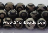 CAG8701 15.5 inches 8mm round matte tibetan agate gemstone beads