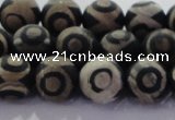 CAG8702 15.5 inches 10mm round matte tibetan agate gemstone beads