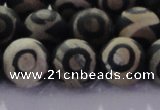 CAG8703 15.5 inches 12mm round matte tibetan agate gemstone beads