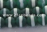 CAG8712 15.5 inches 10mm round matte tibetan agate gemstone beads