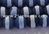 CAG8717 15.5 inches 10mm round matte tibetan agate gemstone beads