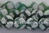 CAG8722 15.5 inches 10mm round matte tibetan agate gemstone beads