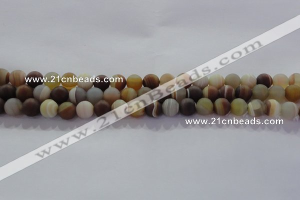 CAG8725 15.5 inches 6mm round matte madagascar agate beads